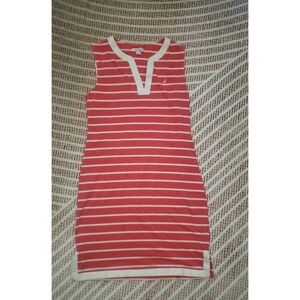 Red and White Striped Dress